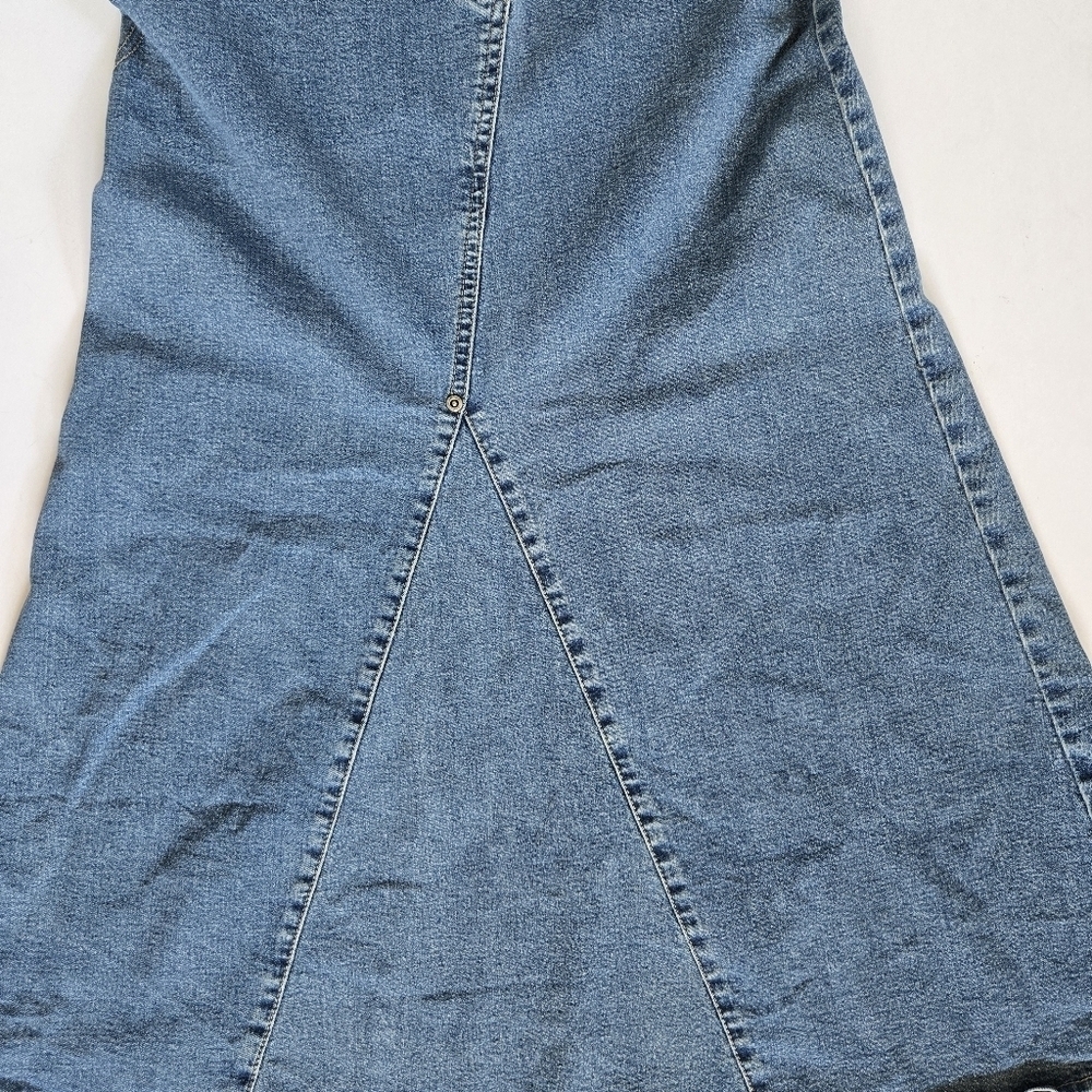 Jeanswest 90s y2k stretch denim midi skirt vintage asymetric sz 30US or 10Aus - Picture 3 of 11